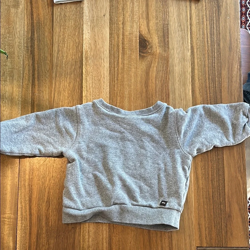 Tea Collection Gray Bunny Print Sweatshirt - Picture 3 of 4